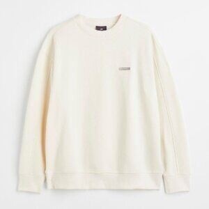 H&M Men's Relaxed Fit Appliquéd Sweatshirt - L